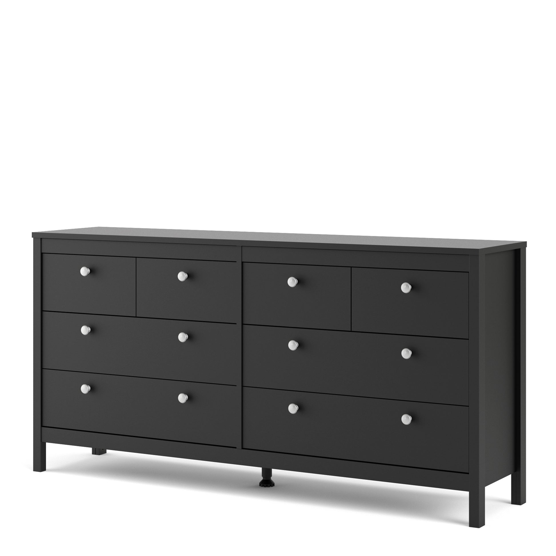 Madrid  Double dresser 4+4 drawers in Matt Black