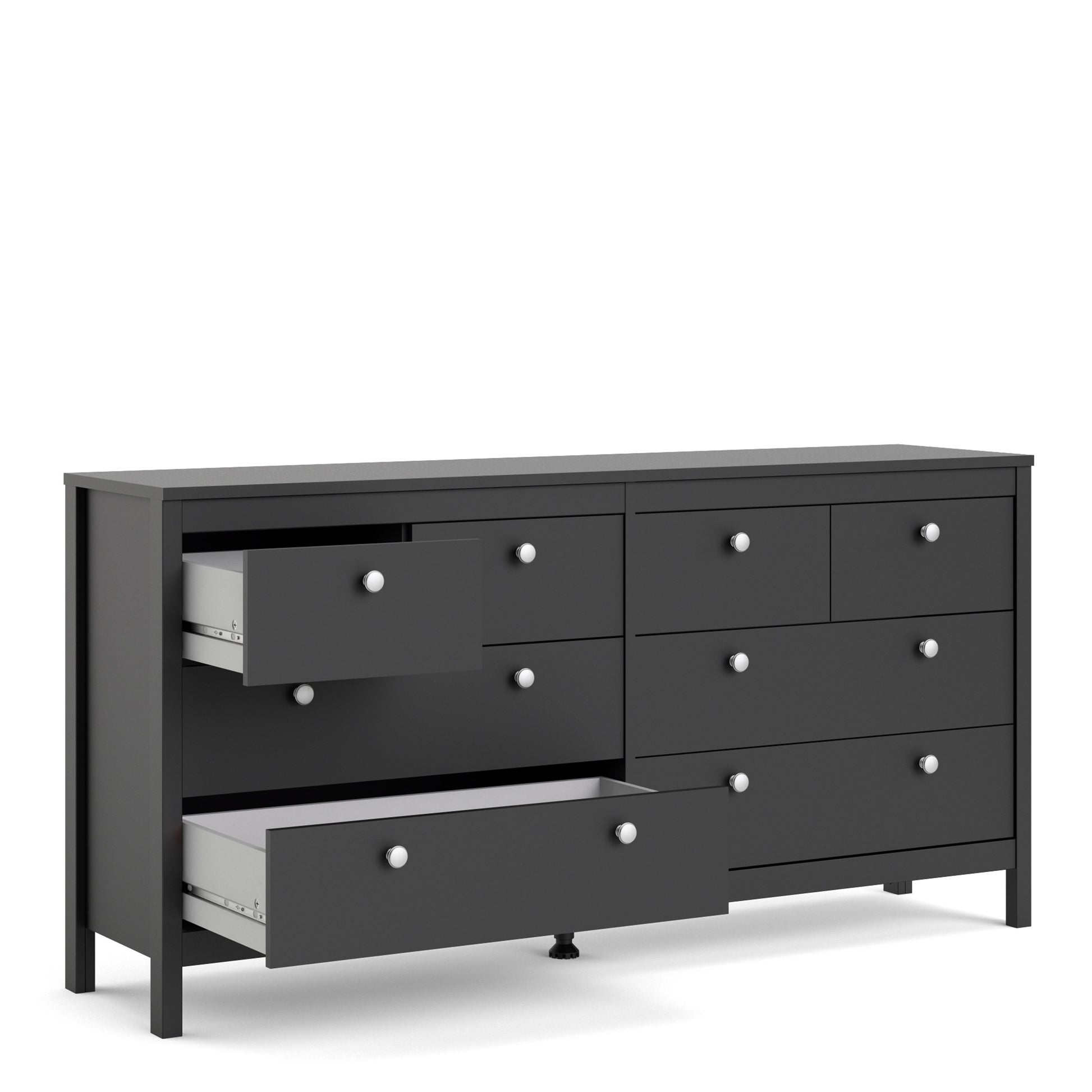 Madrid  Double dresser 4+4 drawers in Matt Black