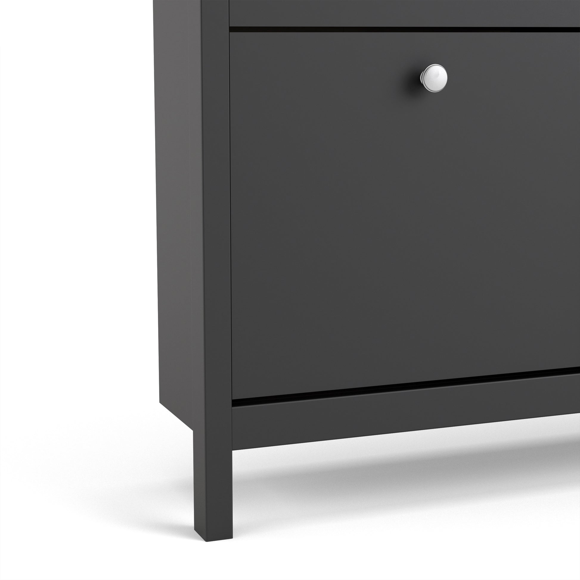 Madrid  Shoe cabinet 4 Compartments in Matt Black