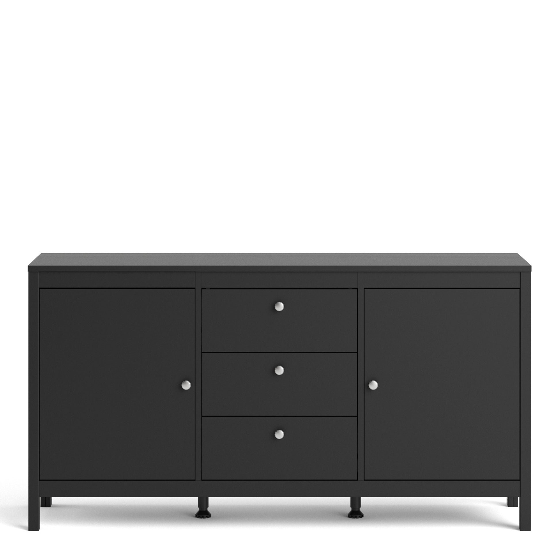 Madrid  Sideboard 2 doors + 3 drawers in Matt Black