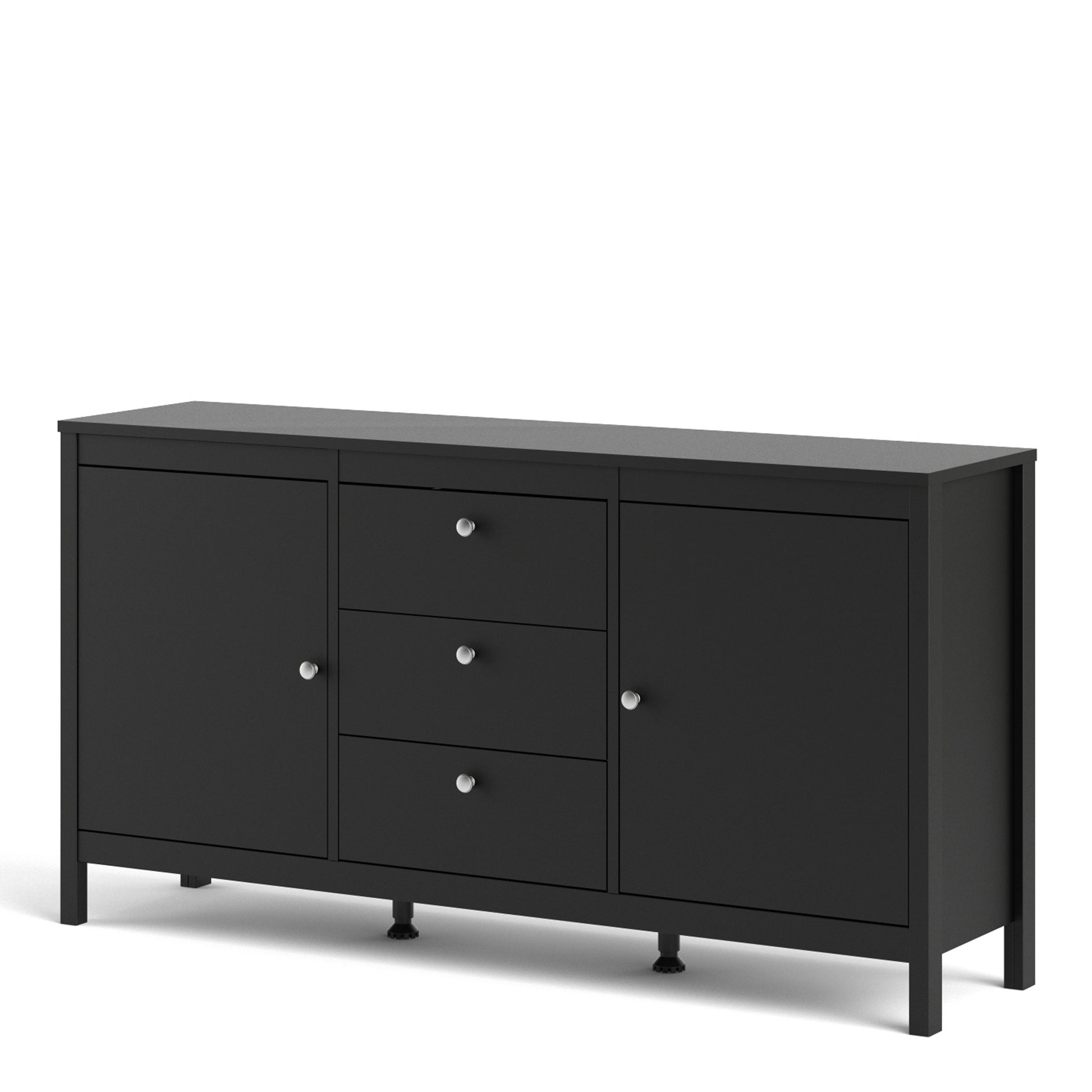 Madrid  Sideboard 2 doors + 3 drawers in Matt Black