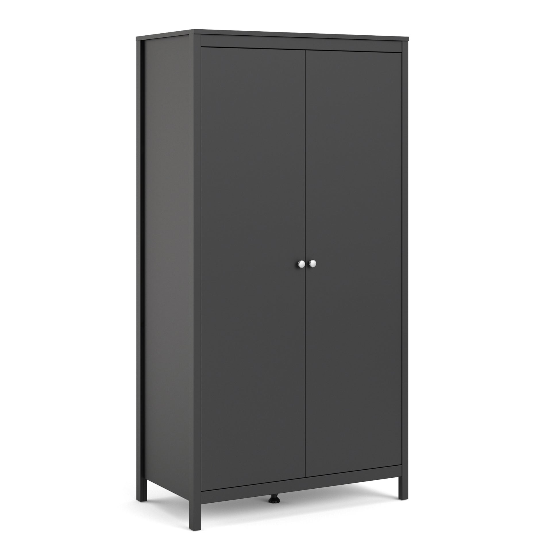 Madrid  Wardrobe with 2 doors in Matt Black