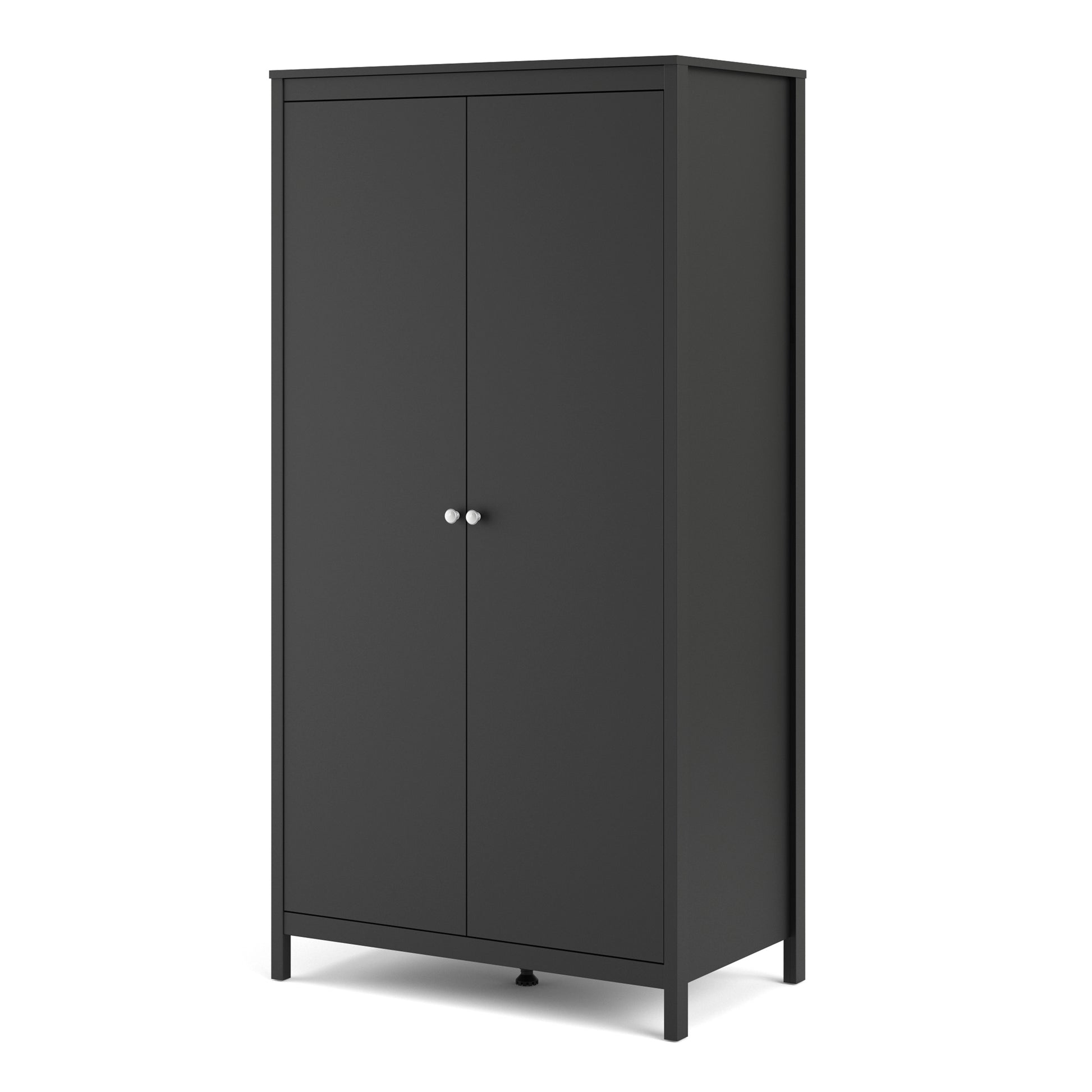 Madrid  Wardrobe with 2 doors in Matt Black