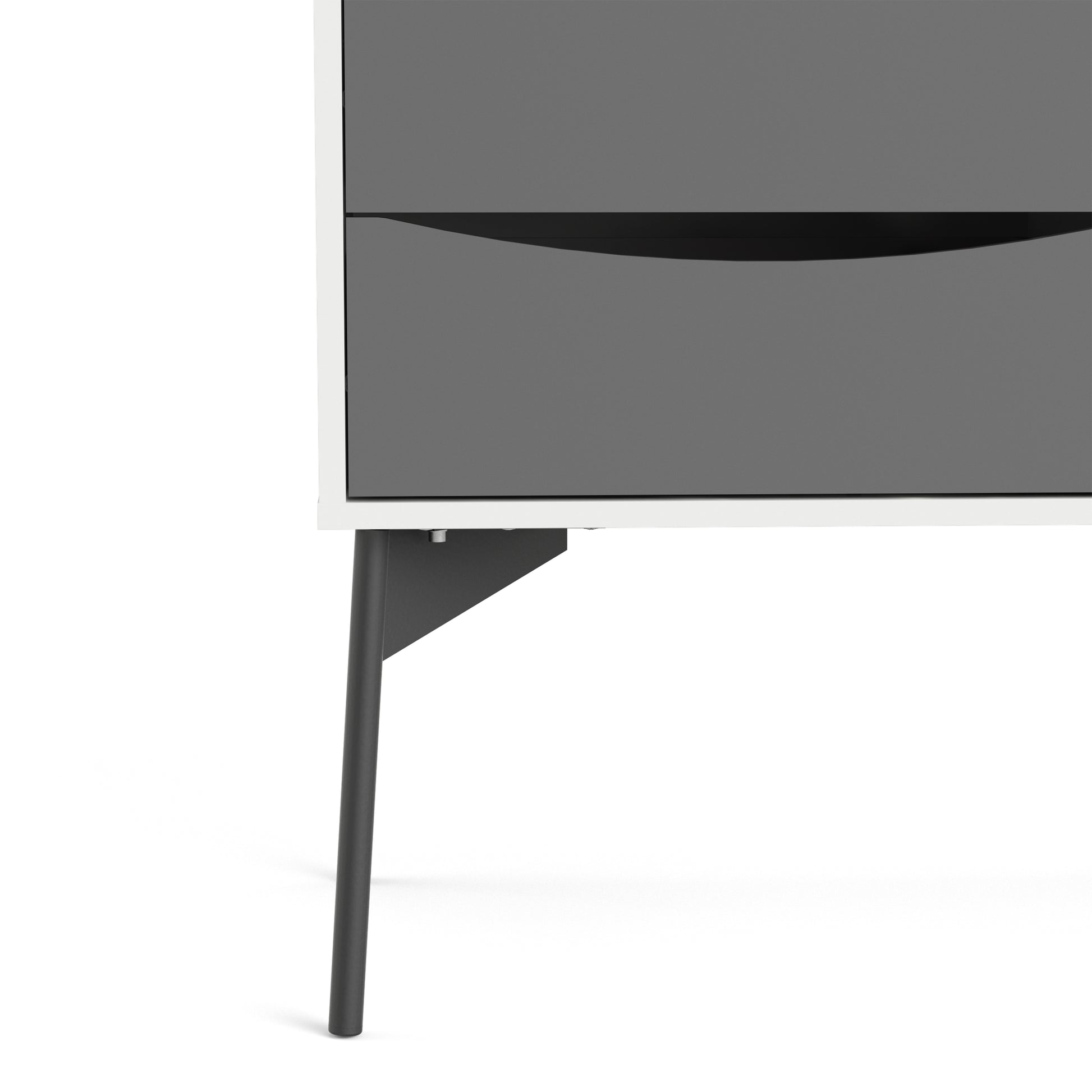 Fur  Sideboard 2 Doors + 3 Drawers in Grey and White