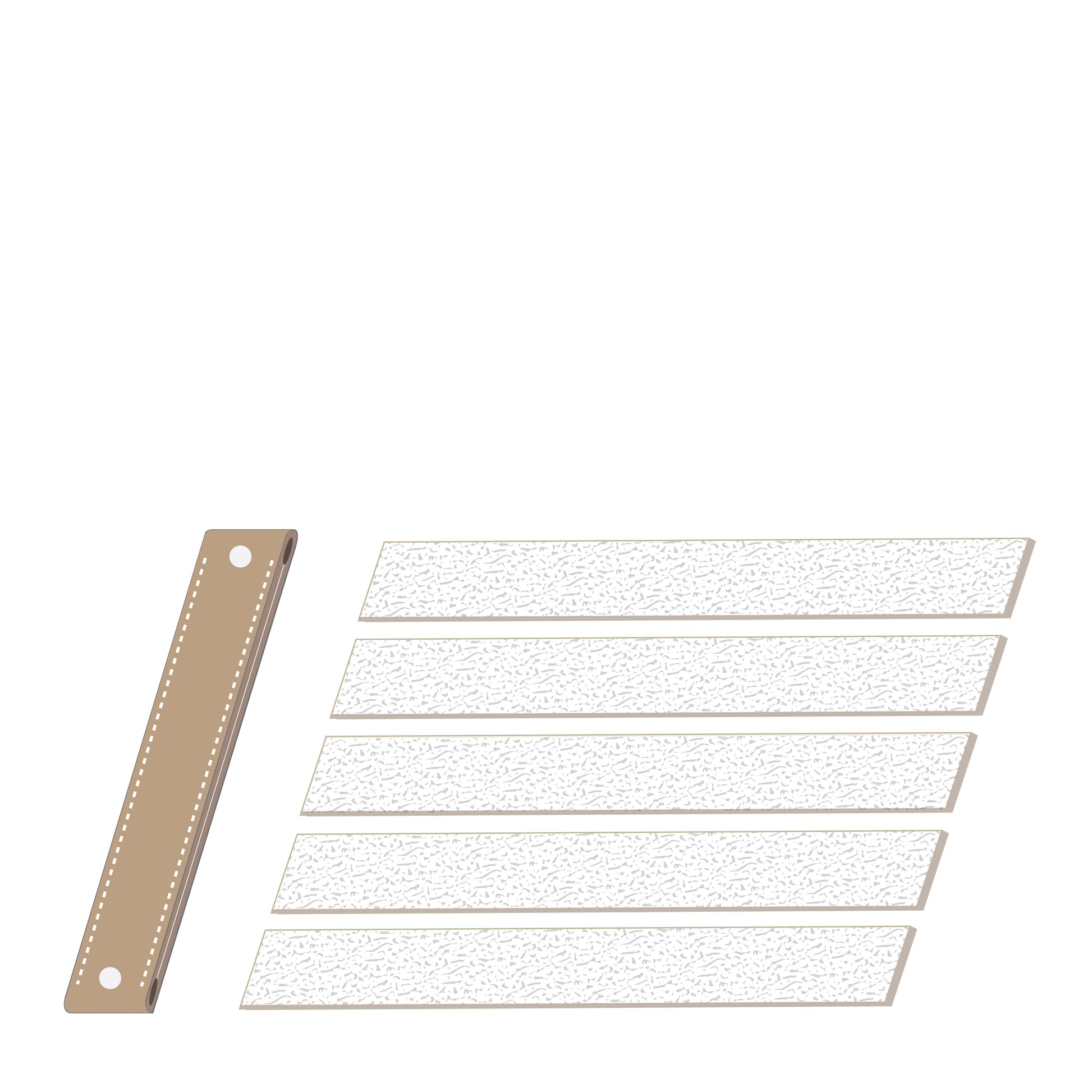 Manis-h  Safety Kit (Leather handle + non-slip tape for ladder)