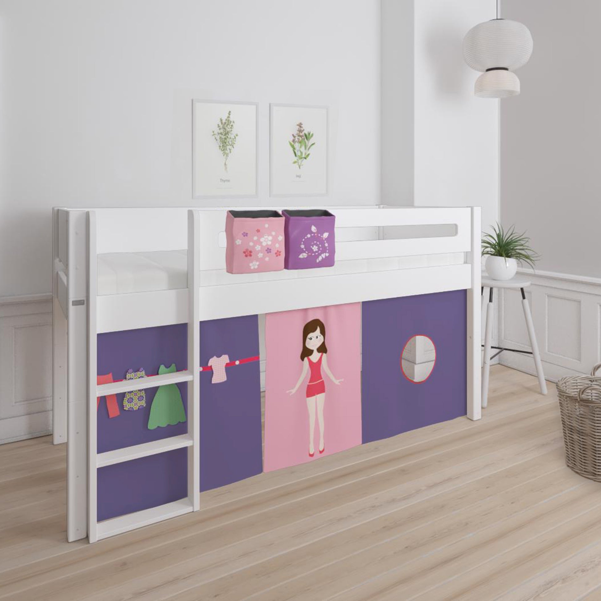 Manis-h  2 Bed Pockets in a Heart & Flower Design