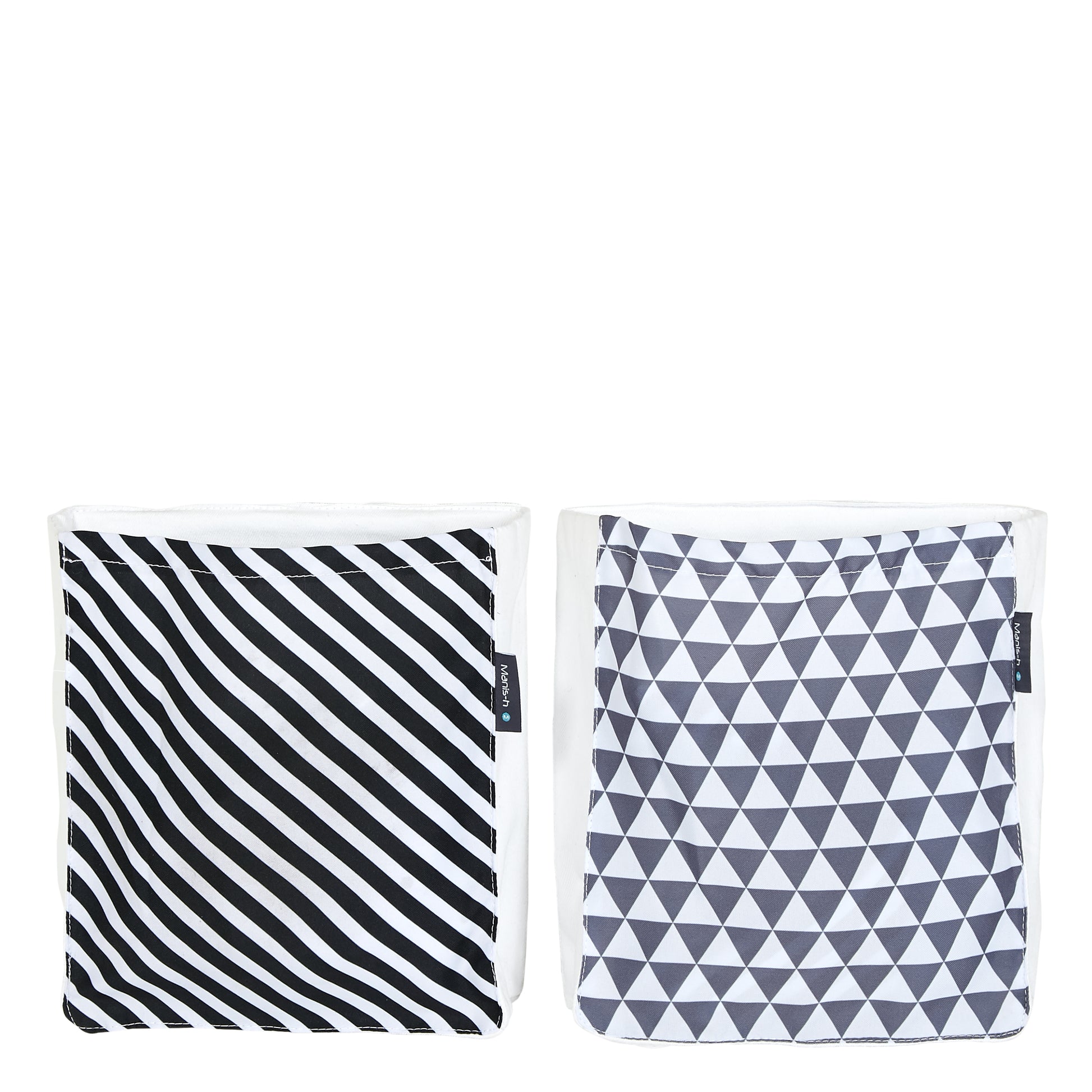 Manis-h  2 Bed Pockets in a Stripe and Triangle Design