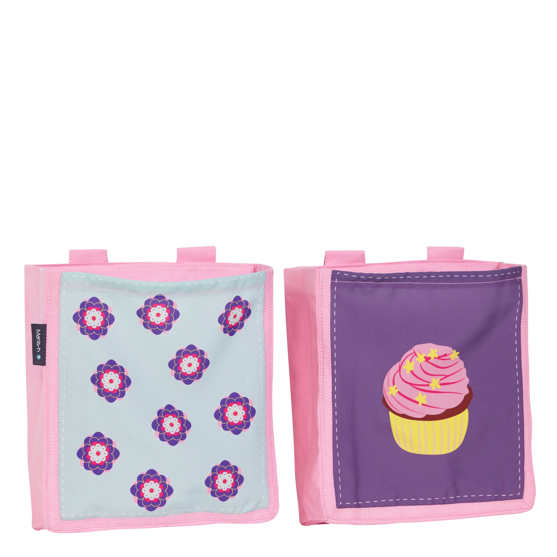 Manis-h  2 Bed Pockets in a Cup cake & Flower Design