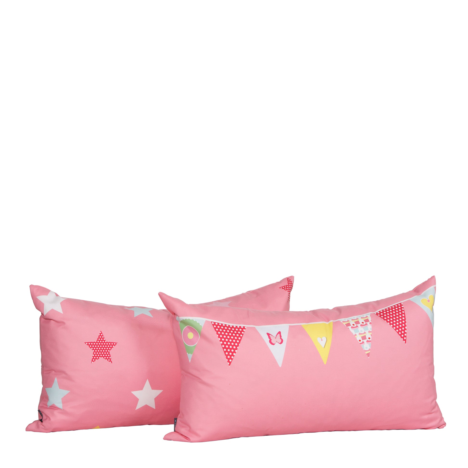 Manis-h  Set of 2 Cushion Covers in a Bunting & Star Design