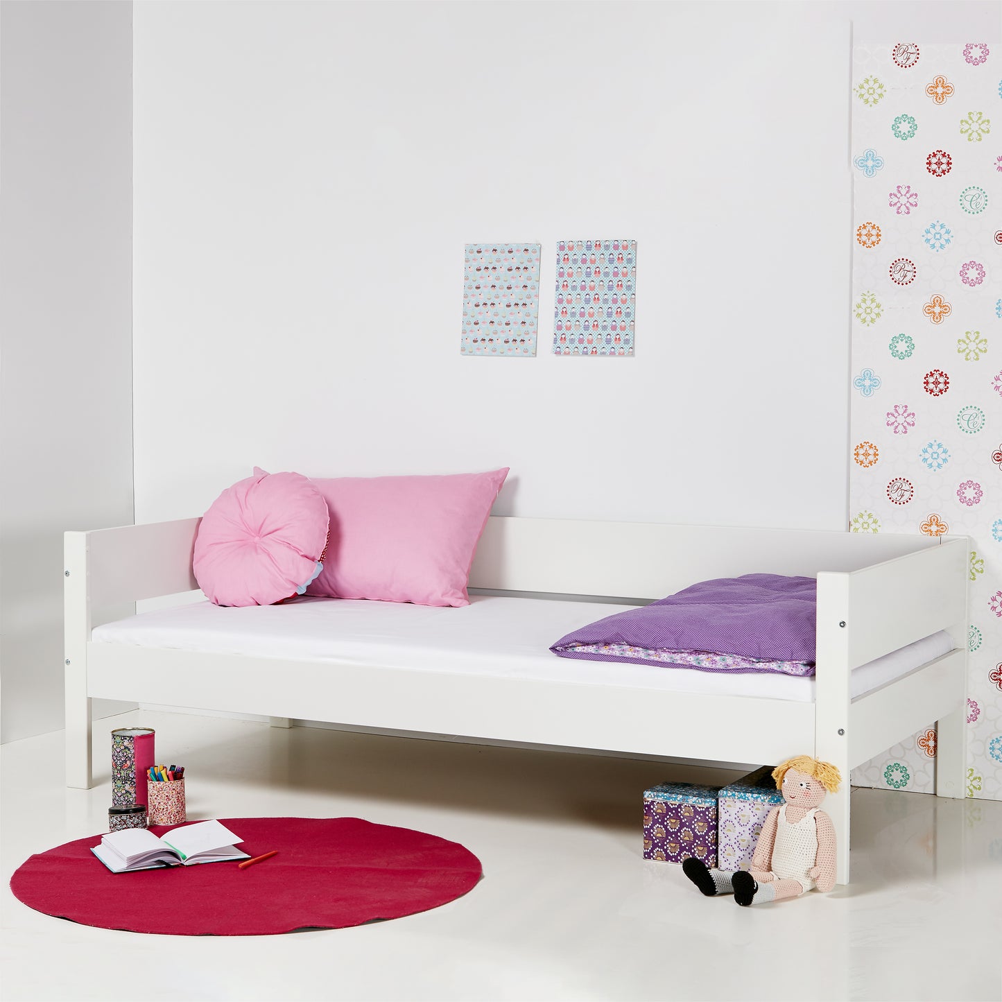 Huxie  White Day Bed