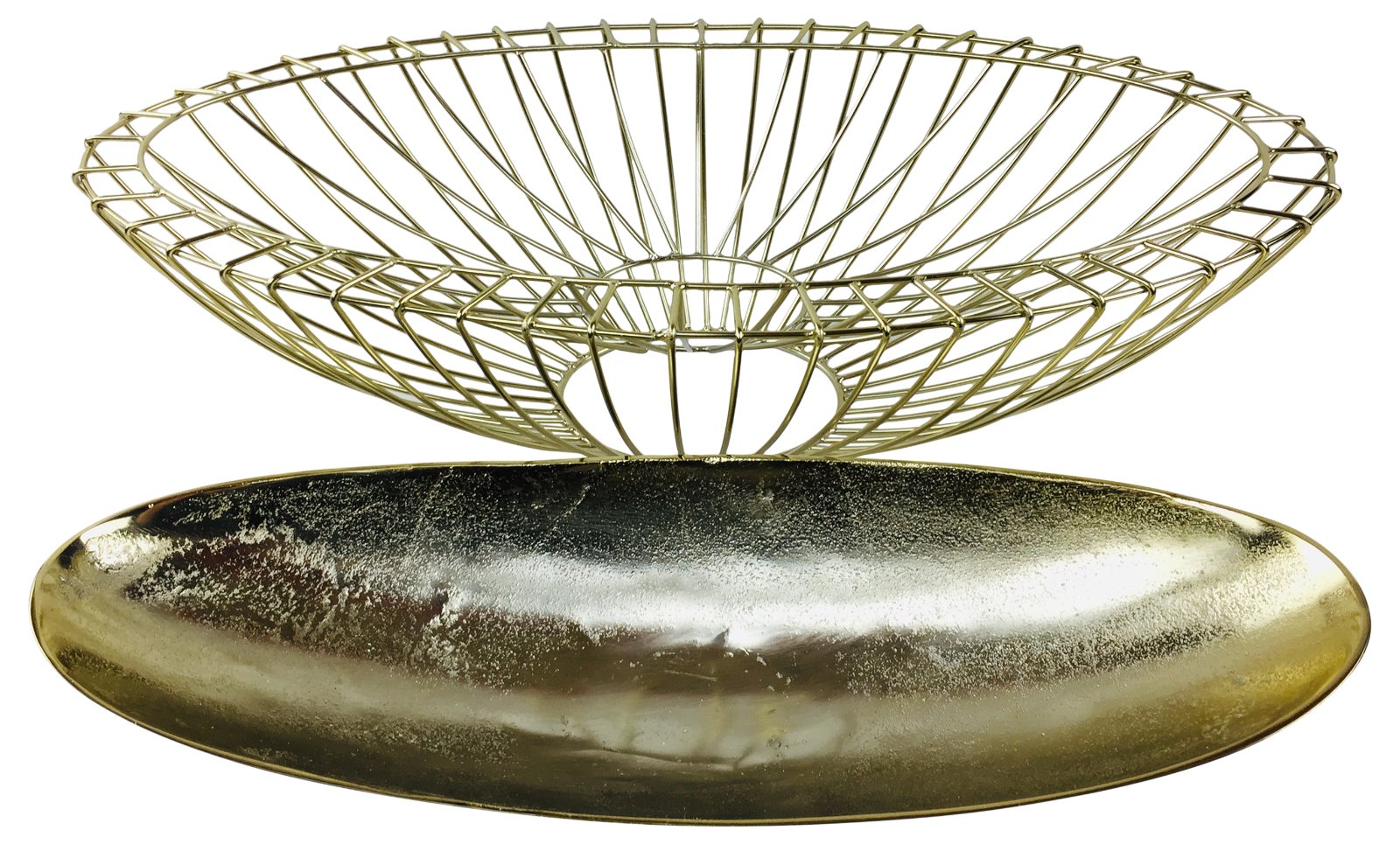 Gold Decorative Wire Bowl 58cm