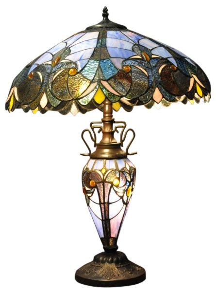 Blue Double Tiffany Lamp 68cm