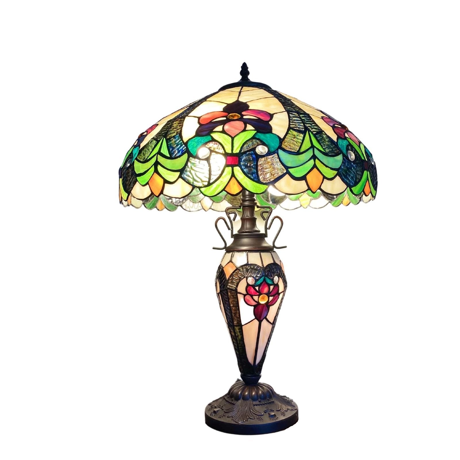 Multicoloured Double Tiffany Lamp 68cm