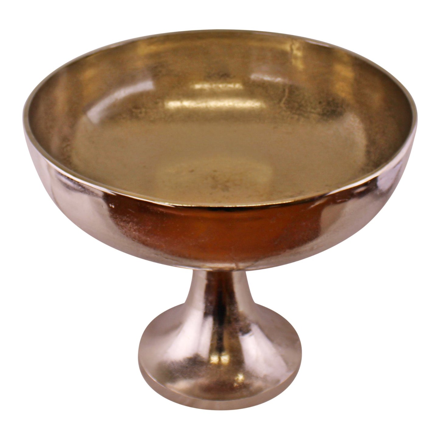 Silver Metal Bowl On Stand, 42x35cm